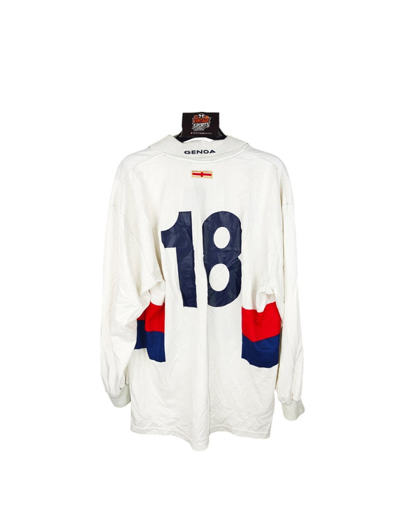 Genoa Calcio Long Sleeve Away Football Shirt 2001-2002 (L) 18