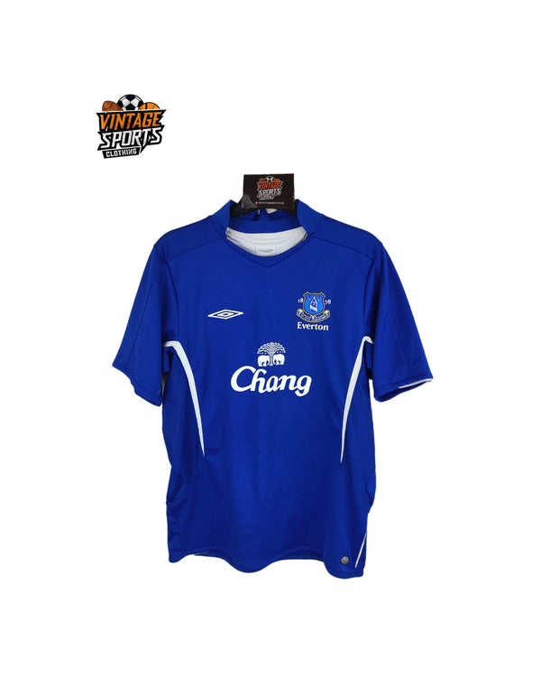 Everton FC 2005-2006 Home Football Shirt - Johnson 8