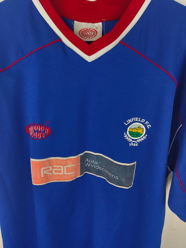 Linfield FC 2002-2003 Home Football Shirt 10 Feeney