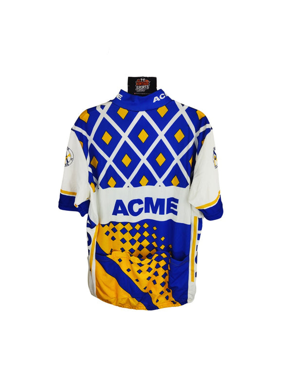 ACME Wheelers Cycling Full Zip Shirt Jersey 1990s (L)