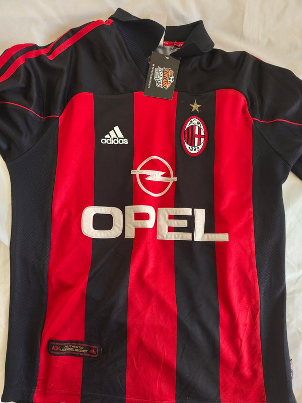 AC Milan Home Football Shirt 2000-2002 (M)