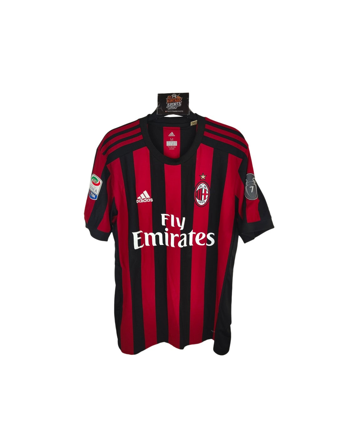 AC Milan Home Football Shirt 2017-2018 (M) #10 Calhanoglu