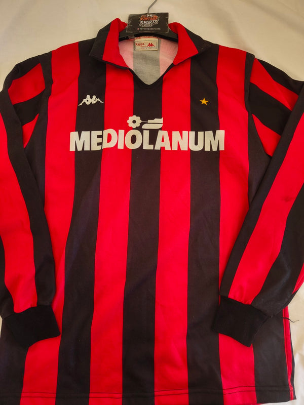AC Milan Long Sleeve home Football Shirt 1987-1989 (L)