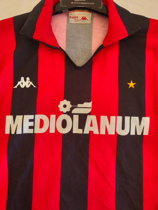 AC Milan Long Sleeve home Football Shirt 1987-1989 (L)