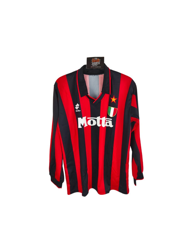 AC Milan Long Sleeve home Football Shirt 1993-1994 (S)