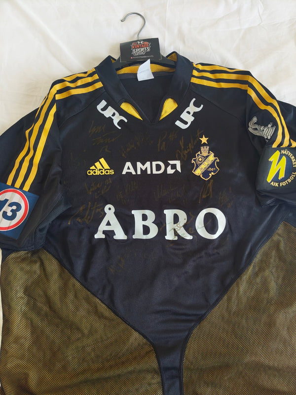 AIK Signed home Football Shirt 2004-2005 (XL)