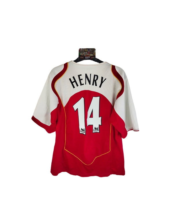 Arsenal FC Home Football Shirt 2004-2005 (M) #14 Henry