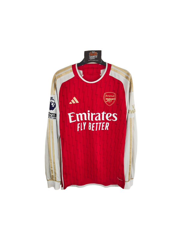 Arsenal FC Long Sleeve Home Football Shirt 2023-2024 (S) 11 Martinelli