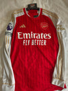 Arsenal FC Long Sleeve Home Football Shirt 2023-2024 (S) 11 Martinelli