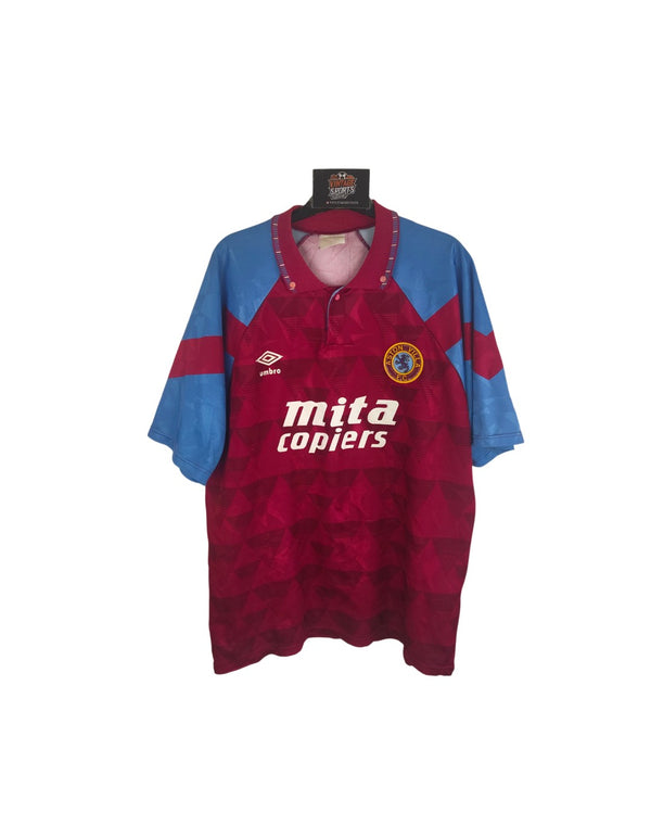Aston Villa Home Football Shirt 1990-1992 (L)