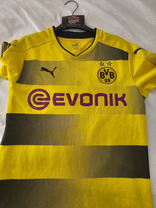 BVB Borussia Dortmund Home Fottball Shirt 2017-2087 (S) #22 Pulisic