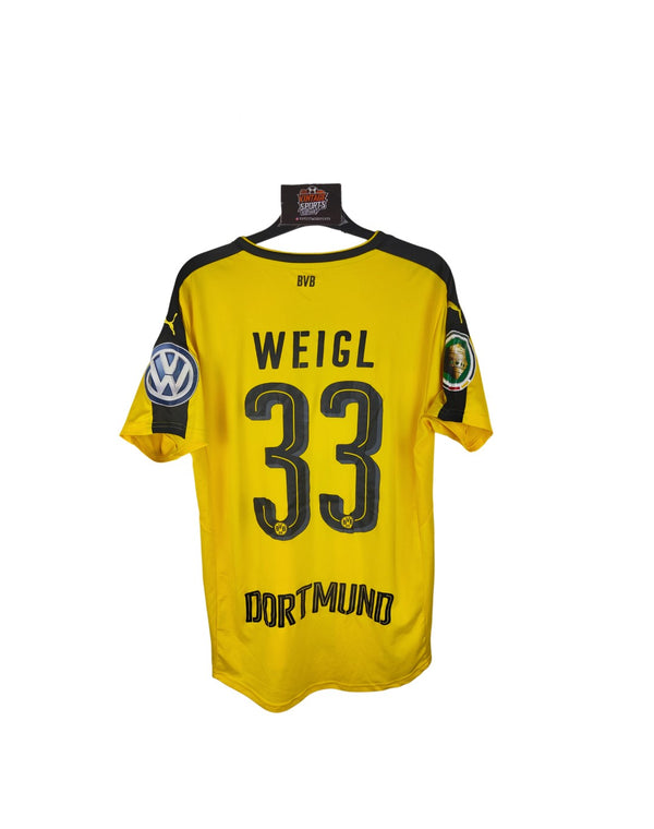 BVB Borussia Dortmund football Cup Home shirt 2016-2017 - 33 Weigl