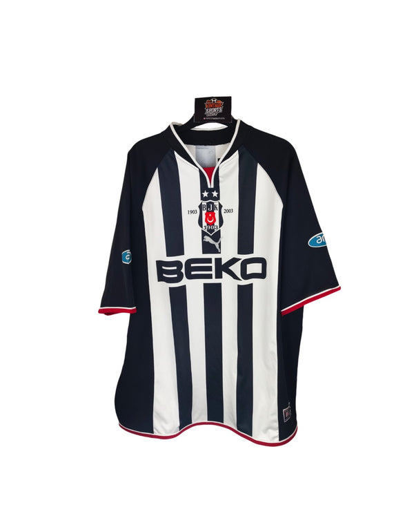 Besiktas JK Centenary Home Football shirt 2002-2003 (XXL) #26 Ilhan Mansiz