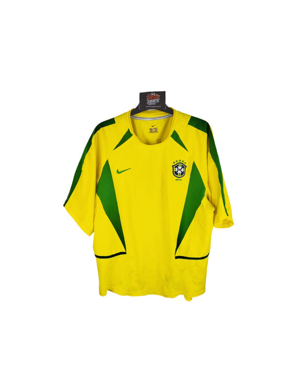 Brazil Home Football Shirt 2002-2004 (M) 10 Rivaldo