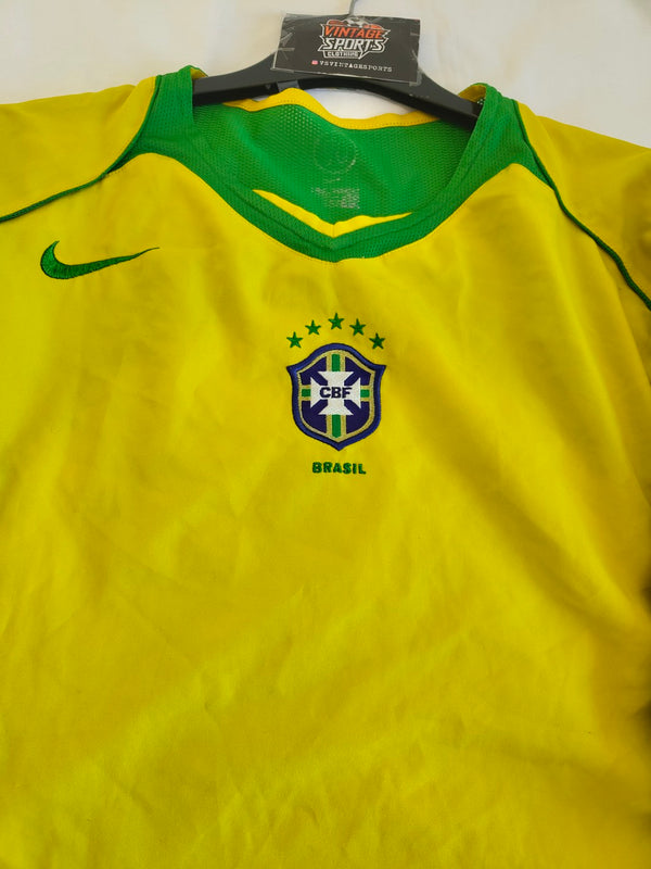 Brazil Home Football Shirt 2004-2006 (M)