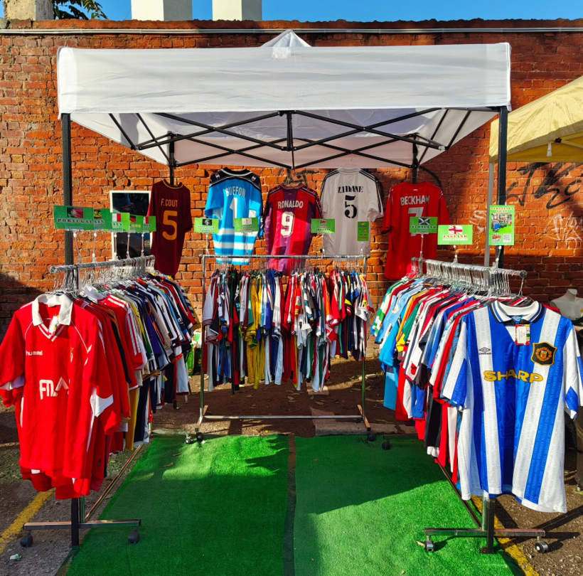 pop up shop lisbon football shirts
