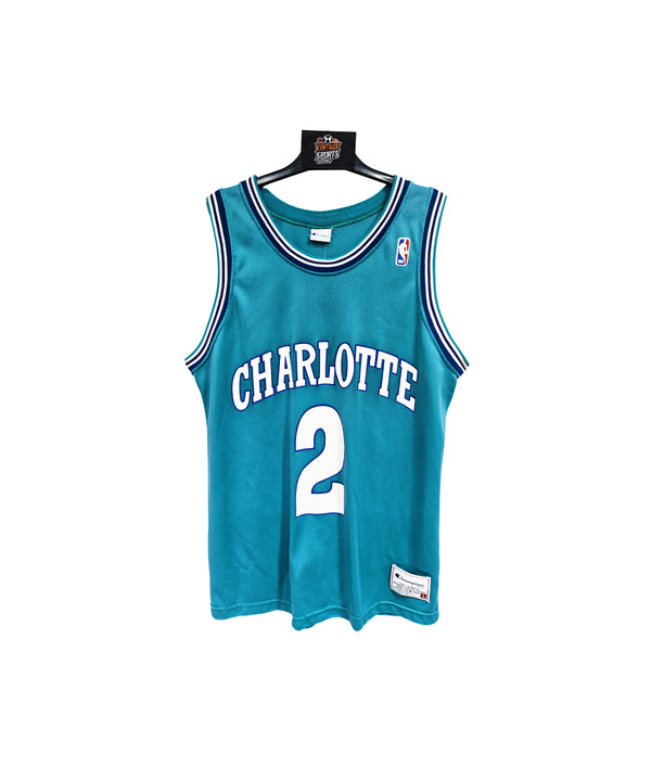 Charlotte Hornets NBA Basketball Jersey 1990s (L) 2 Johnson