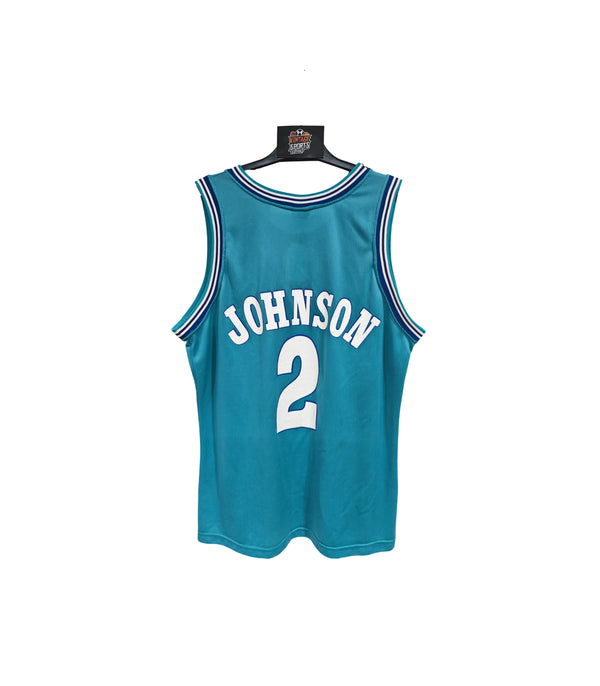 Charlotte Hornets NBA Basketball Jersey 1990s (L) 2 Johnson