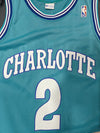 Charlotte Hornets NBA Basketball Jersey 1990s (L) 2 Johnson
