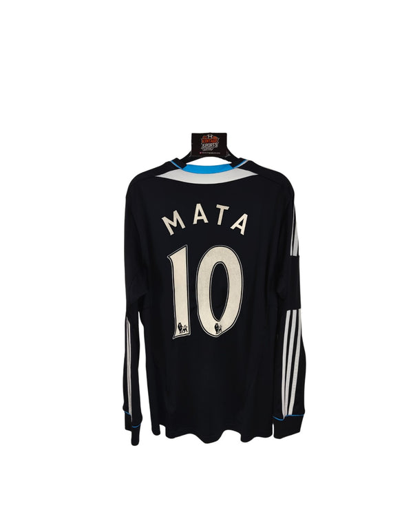 Chelsea FC Long Sleeve Away Football Shirt 2011-2012 (M) 10 Mata