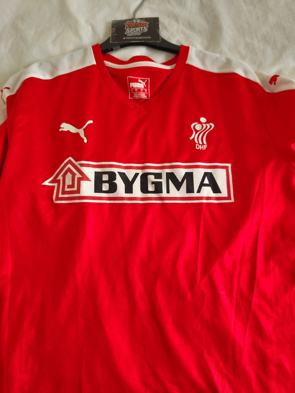 Denmark Signed Home Handball Shirt 2010s (L) 24 Hansen