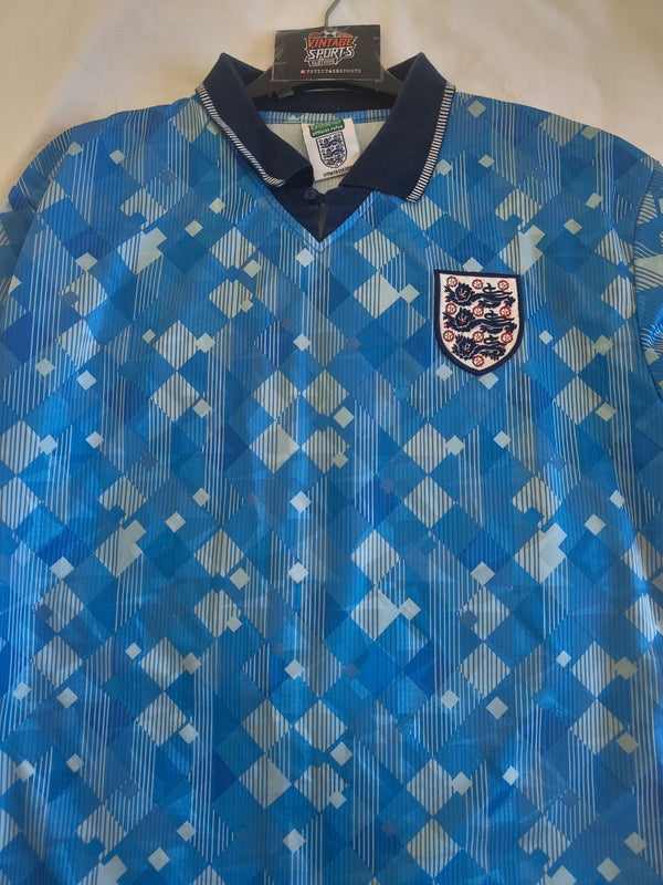 England Official Retro Third Football Shirt 1990-1992 (M)