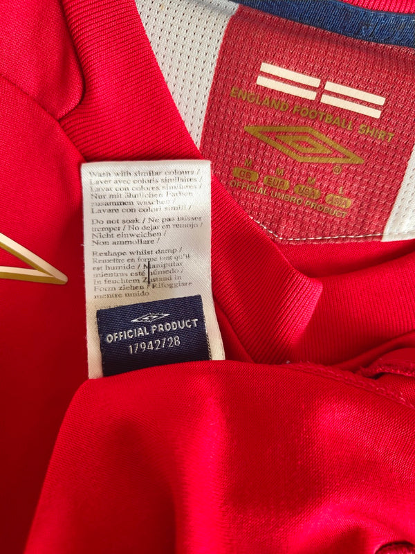 England Away Football Shirt 2006-2008 (M) 4 Gerrard