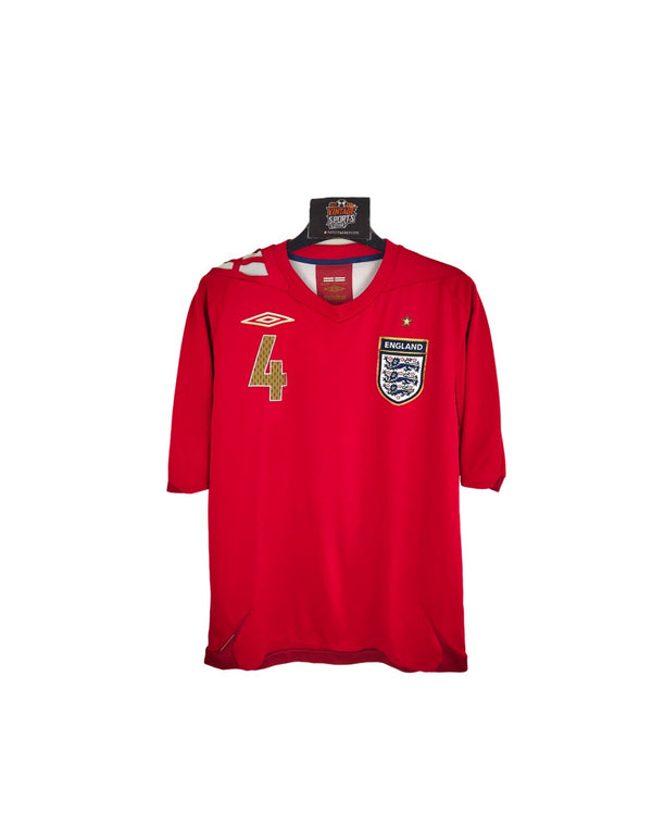 England Away Football Shirt 2006-2008 (M) 4 Gerrard