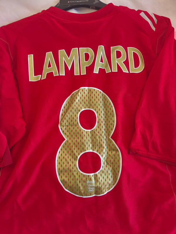 England Away Football Shirt 2006-2008 (M) #8 Lampard