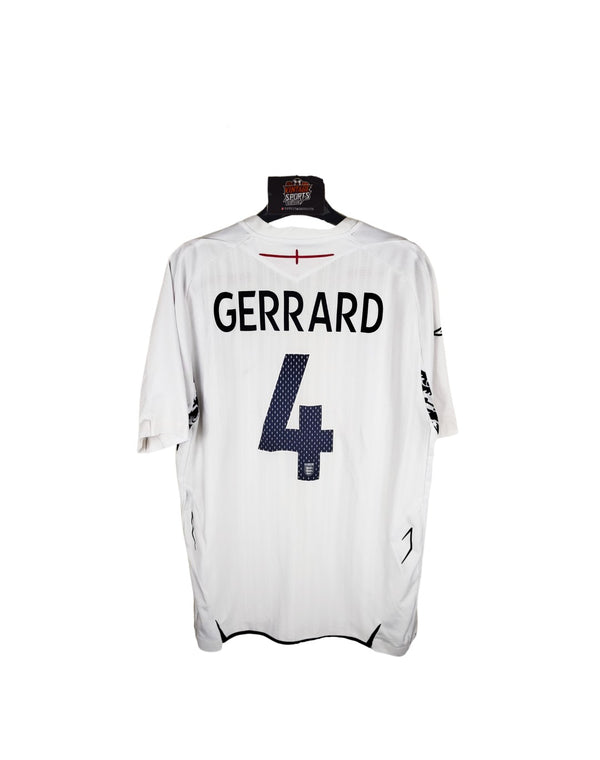 England Home Football Shirt 2007-2009 (M) 4 Gerrard