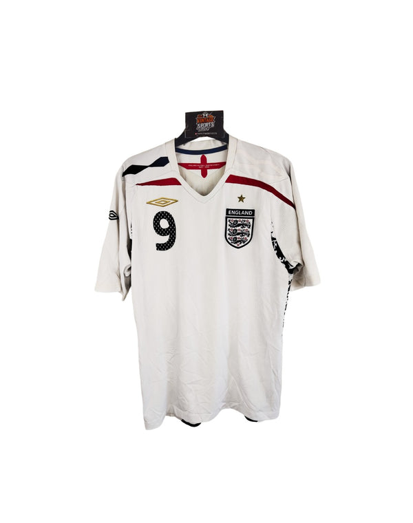 England Home Football Shirt 2007-2009 (M) #9 Rooney