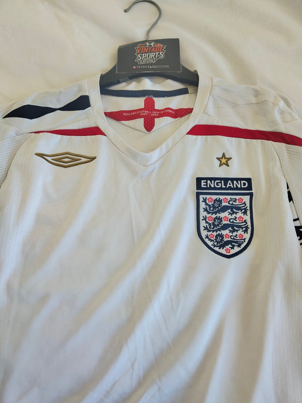 England Home Football Shirt 2007-2009 (S)