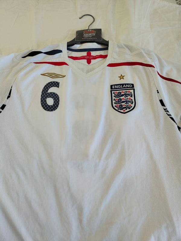 England Home Football Shirt 2007-2009 (XL) #6 Terry
