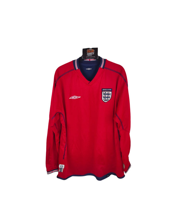 England Long Sleeve Reversible Away Football Shirt 2002-2004 (L)
