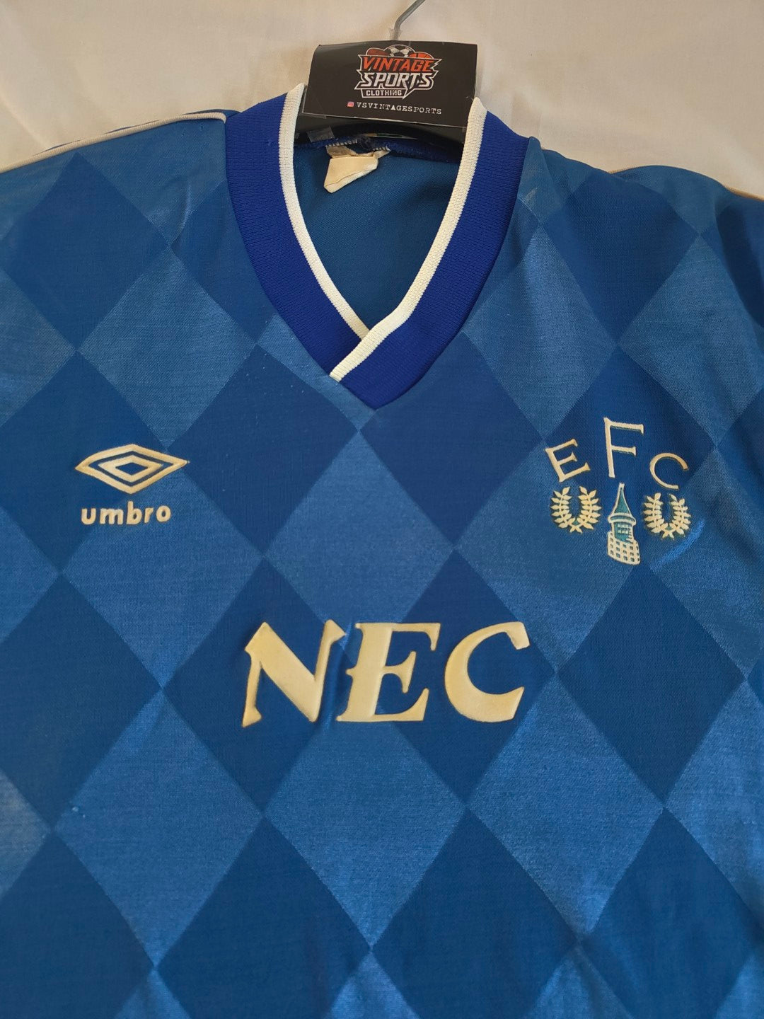 Everton 1986-89 England製 UMBRO ゲームシャツ Everton FC Home Football Shirt 1986-1989 (L)