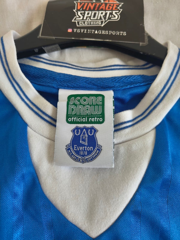 Everton FC Official Retro Cup Final Football Shirt 1984-1985 (M)