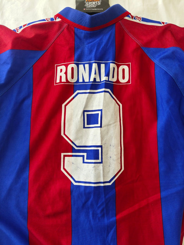 FC Barcelona Official home Football Shirt 1990s (XXL) 9 Ronaldo