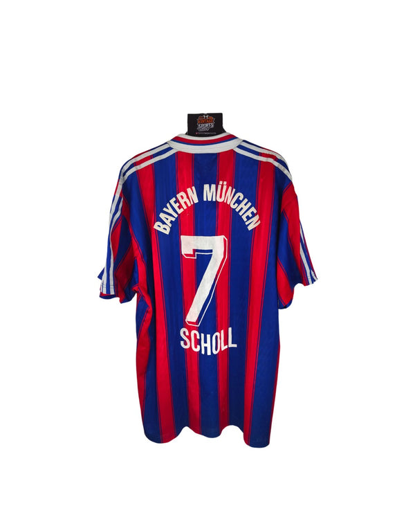 FC Bayern Munich Home Football Shirt 1995-1996 (XL) 7 Scholl