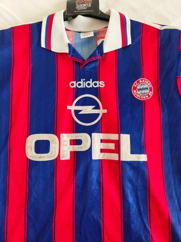 FC Bayern Munich Home Football Shirt 1995-1996 (M) #7 Scholl