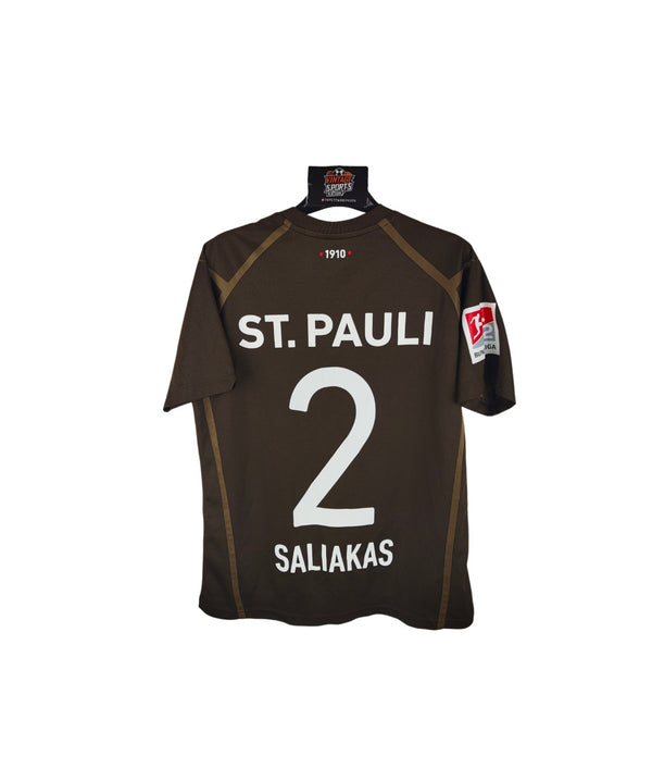 FC ST Pauli Home Football Shirt 2022-2023 (M) #2 Saliakas