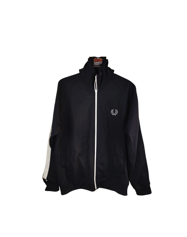 Fred Perry Track Top Jacket Black White (M)