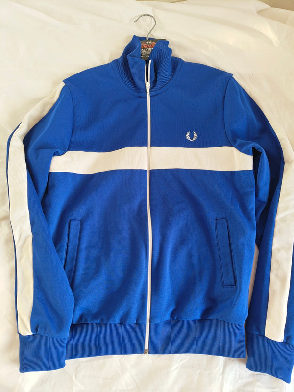 Fred Perry Track Top Jacket Blue White (S)