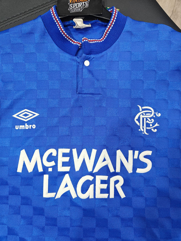 Glasgow Rangers FC Home Football Shirt 1987-1990 (L)