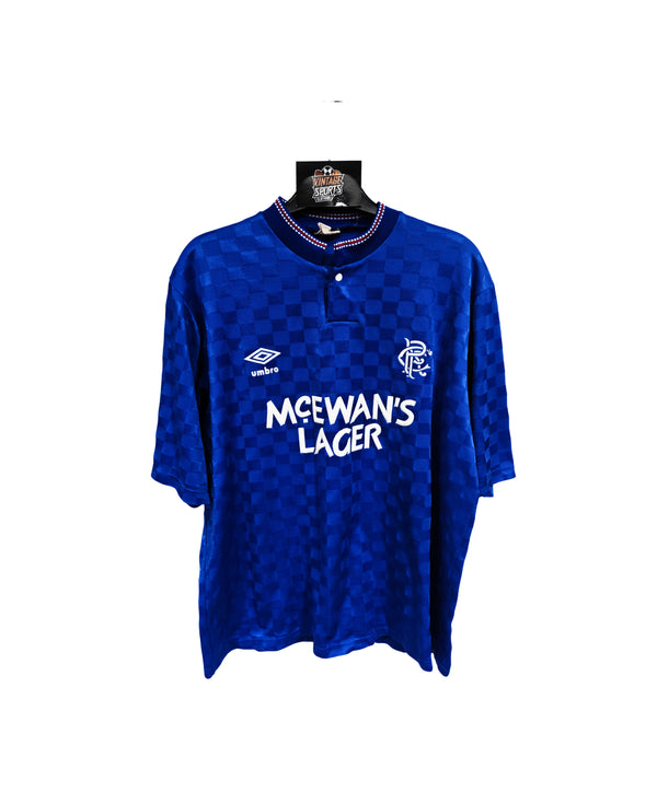 Glasgow Rangers FC Home Football Shirt 1987-1990 (L)