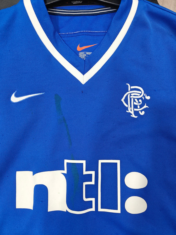 Glasgow Rangers FC Home Football Shirt 1999-2001 (S)