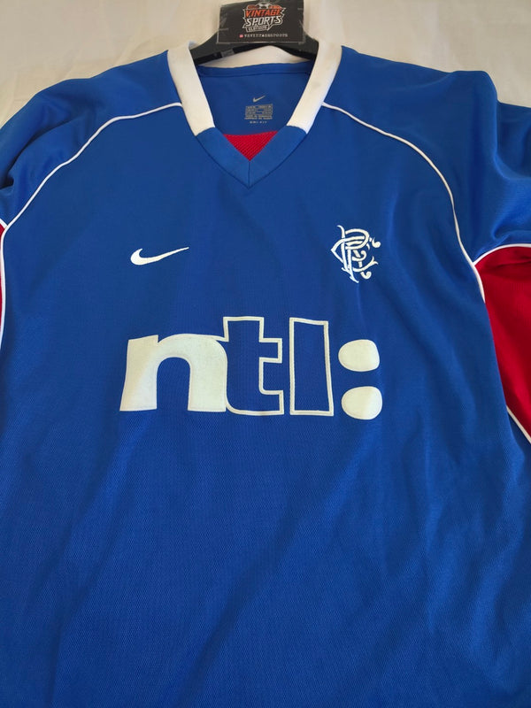 Glasgow Rangers FC Home Football Shirt 2001-2002 (XL)
