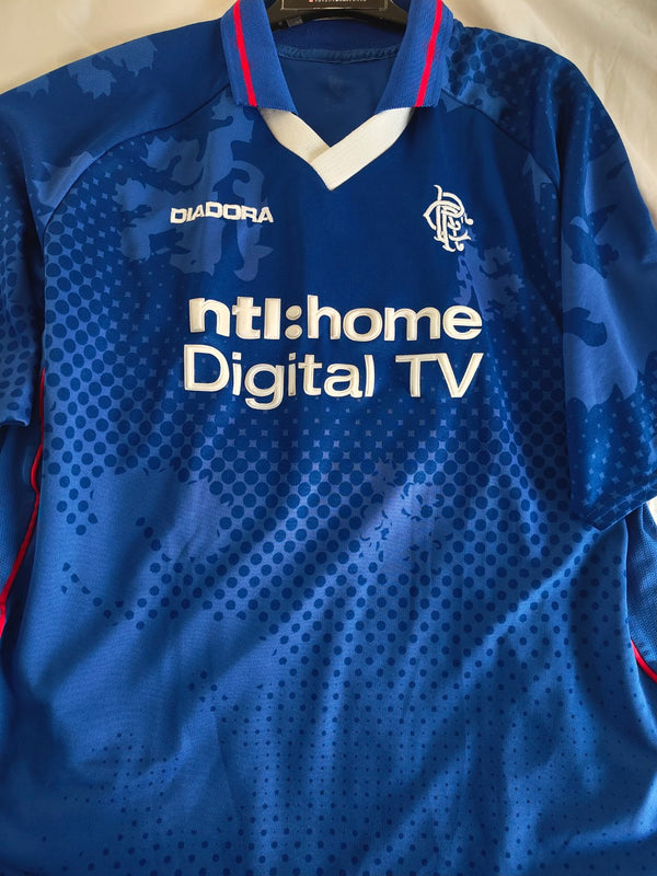 Glasgow Rangers FC Home Football Shirt 2002-2003 (XXL)