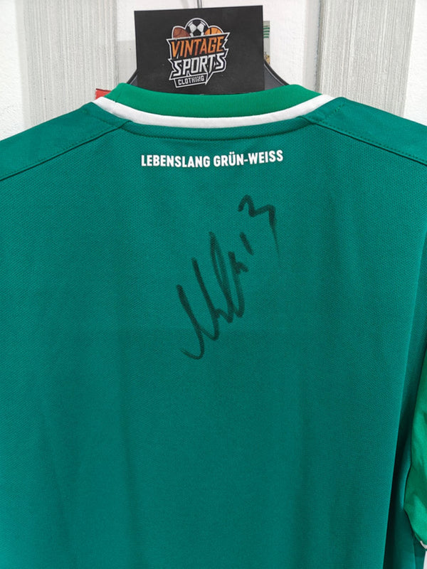 Werder Bremen Home Football Shirt Signed by Milos Veljkovic 2021-2022