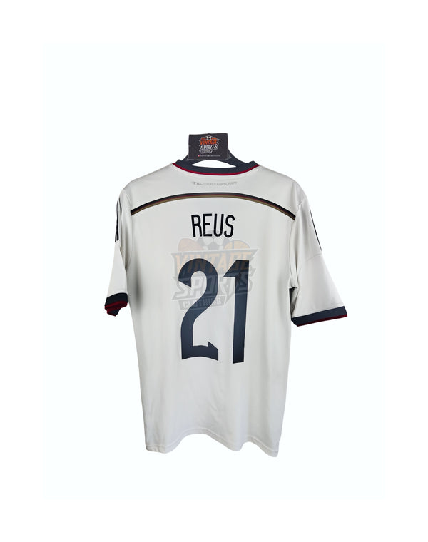 Germany Home Football Shirt 2014 Number 21 Reus