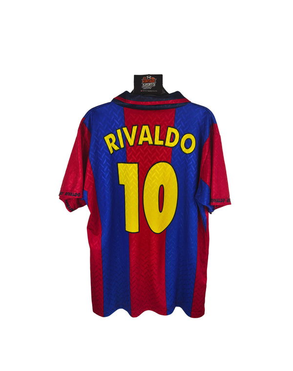 FC Barcelona 2000-2002 Fan home Football Shirt 10 Rivaldo